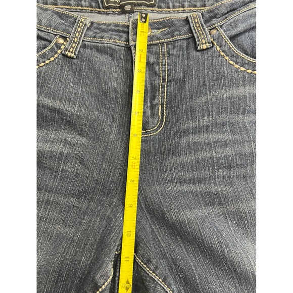 Cato Premium Womens Plus Size 16WP Dark Wash Embroidered Contrast Stitch Jean D4 - Picture 6 of 16